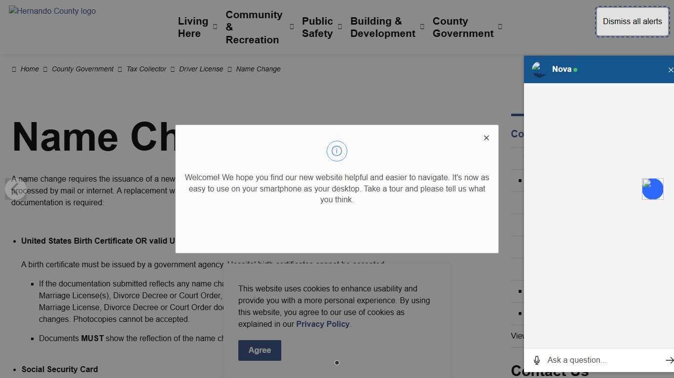 Name Change Hernando County
